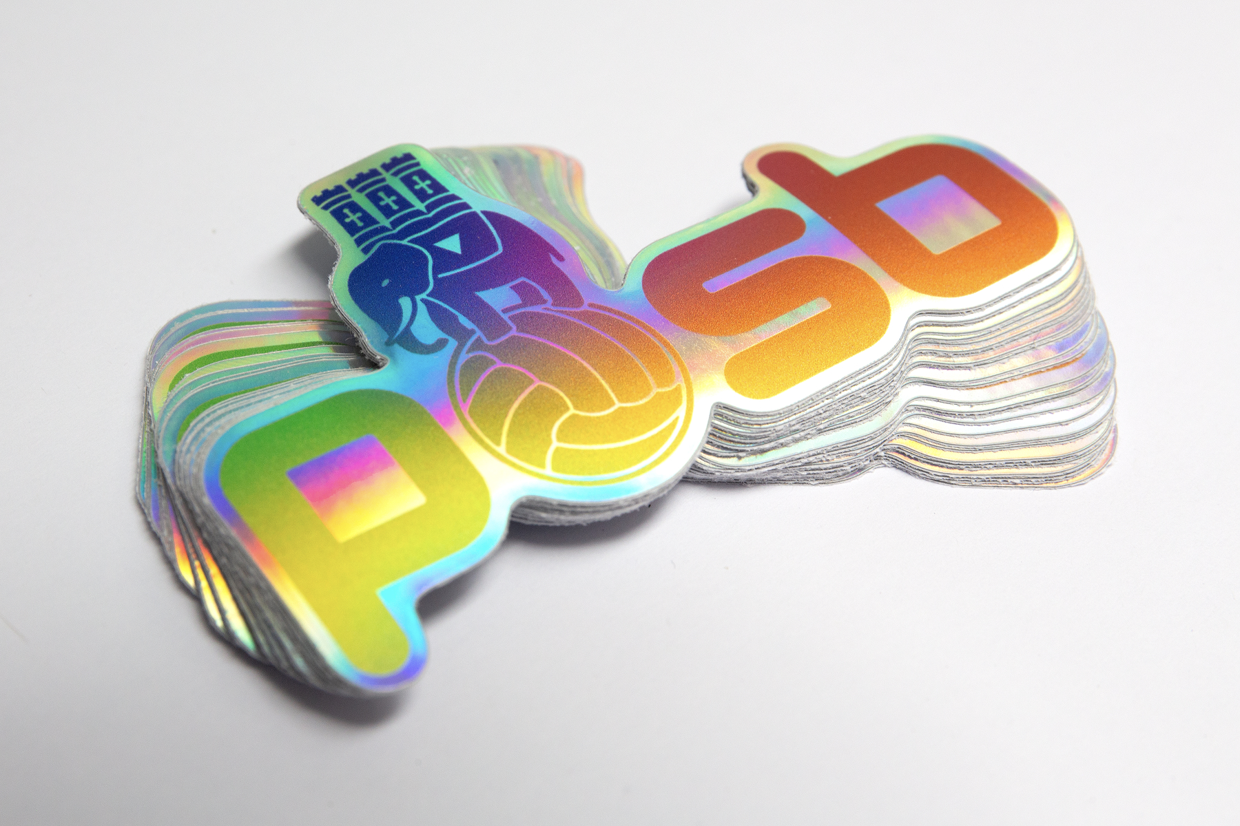 Holographic PSB logotype stickers